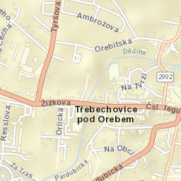 Třebechovice pod Orebem Street Map
