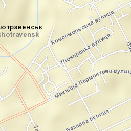 Pershotravensk Street Map