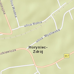 Horyniec-Zdrój Street Map