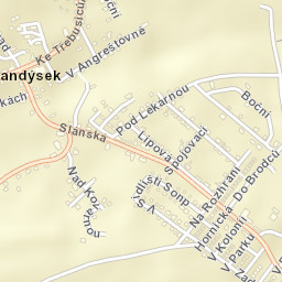Brandýsek Street Map