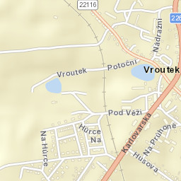 Vroutek Street Map