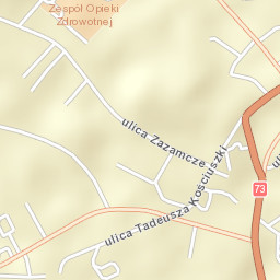 Powiat dąbrowski Street Map