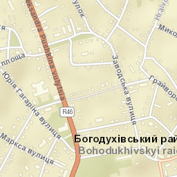 Bohodukhiv Street Map