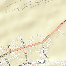 Buštěhrad Street Map