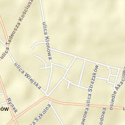 Baborów Street Map