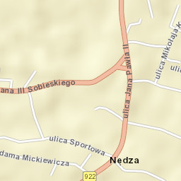 Nędza Street Map