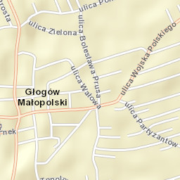 Głogów Małopolski Street Map