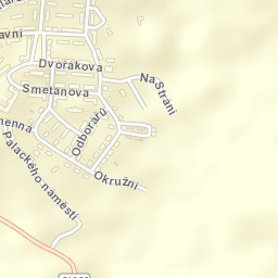 Březová Street Map