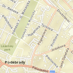 Poděbrady Street Map