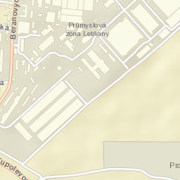 Letňany Street Map