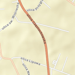 Modlnica Street Map