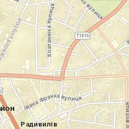 Radyvyliv Street Map