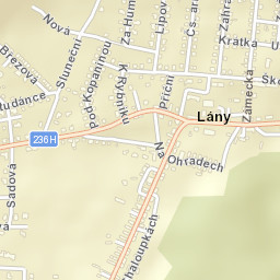 Lány Street Map