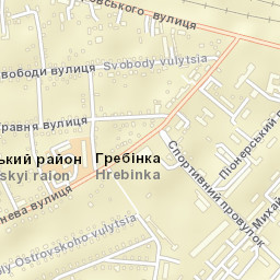 Hrebinka Street Map