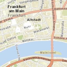 Frankfurt, Germany Street Map