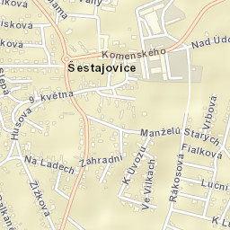 Šestajovice Street Map