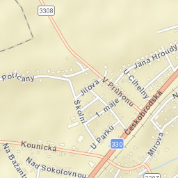 Poříčany Street Map