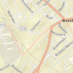 Borohrádek Street Map