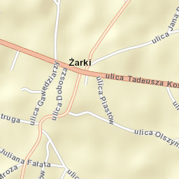 Żarki Street Map