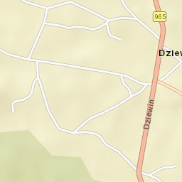 Dziewin Street Map