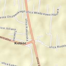 Kobiór Street Map