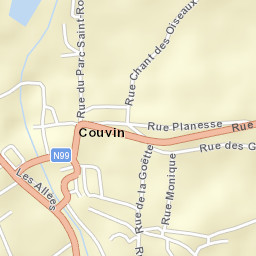 Couvin Street Map