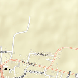 Plaňany Street Map