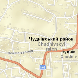 Chudniv Street Map
