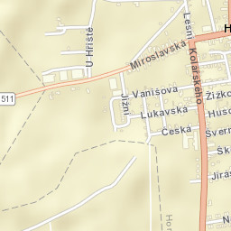 Horní Jelení Street Map