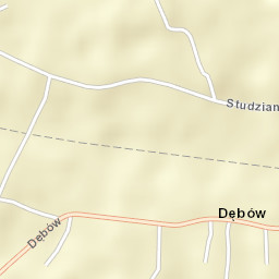 Dębów Street Map
