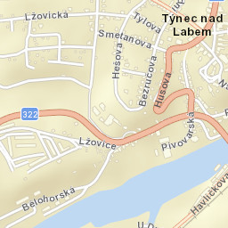 Týnec nad Labem Street Map