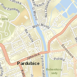 Pardubice Street Map