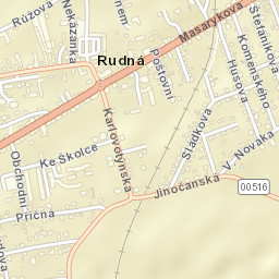 Rudná Street Map