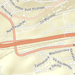 Braník Street Map