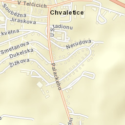 Chvaletice Street Map