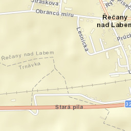 Řečany nad Labem Street Map
