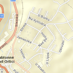 Jablonné nad Orlicí Street Map