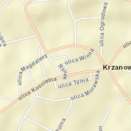 Krzanowice Street Map