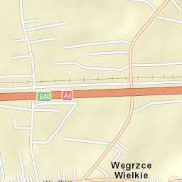 Węgrzce Wielkie Street Map