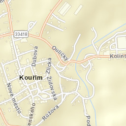Kouřim Street Map