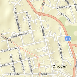 Choceň Street Map