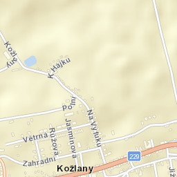 Kožlany Street Map