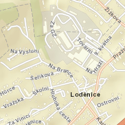 Loděnice Street Map