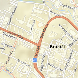Bruntál Street Map