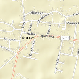 Oldřišov Street Map