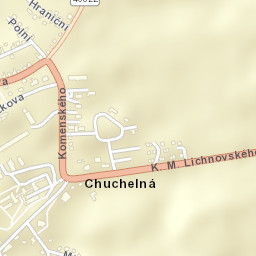 Chuchelná Street Map