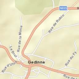 Gedinne Street Map