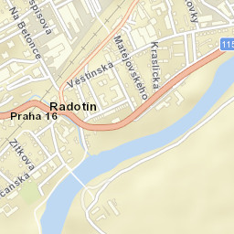 Praha 16 Street Map