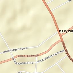 Krzyżanowice Street Map