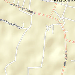 Krzyżowice Street Map